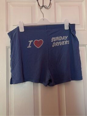 NASCAR Vintage 90s Talladega Shorts Blue XL I Heart Sunday Drivers Retro